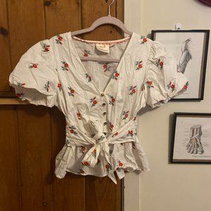 Maeve for Anthropologie White Blouse